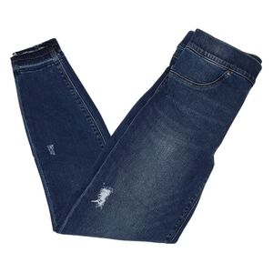 Spanx Distressed Denim Leggings Skinny Jeans Jeggings Women Small Blue Pull-On